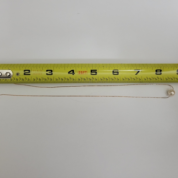 GOLD SINGLE PEARL FASHION NECKLACE - Picture 6 of 6